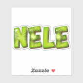 Nele Nom Autocollant Stickers Design Kiwi (Feuille)