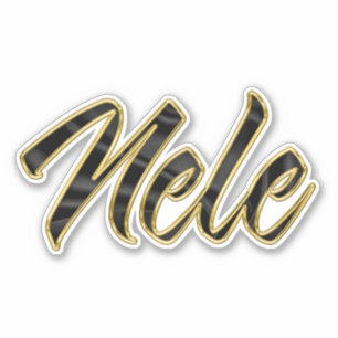 Nele or noir Lettering Autocollant Sticker