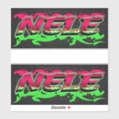 Nele Vorname Name Graffiti Aufkleber Sticker (Vel)