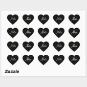 Nele white gold Handwriting Autocollant coeur (Feuille)