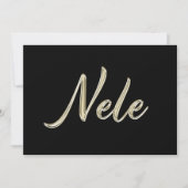 Nele white gold Handwriting Karte Kaart (Voorkant)