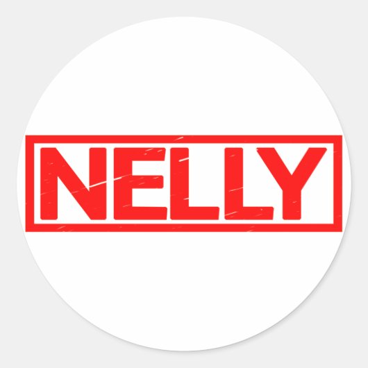 Nelly Stamp Ronde Sticker (Voorkant)