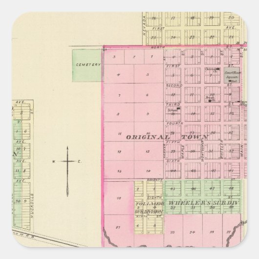 Nelson en Hardy, Nebraska Vierkante Sticker (Voorkant)