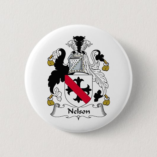 Nelson Family Crest Ronde Button 5,7 Cm (Voorkant)