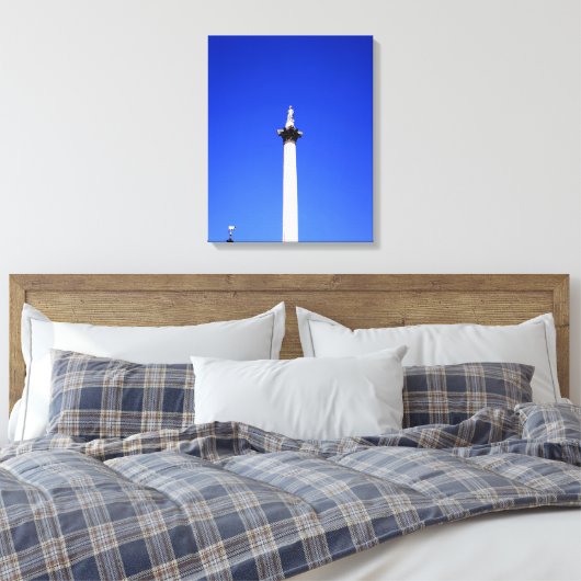 Nelson's Column London Canvas Afdruk (Insitu (Slaapkamer))