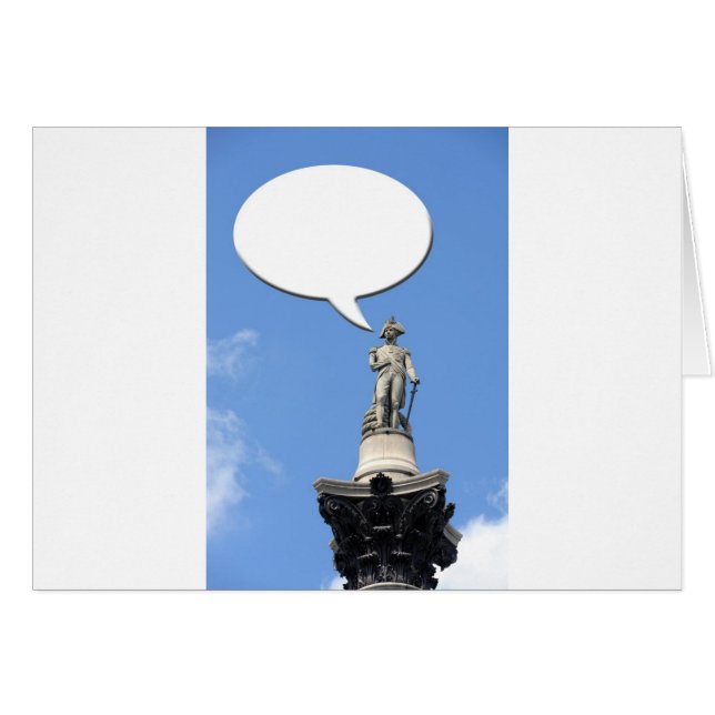 Nelson's Column speech bubble met ruimte voor teks (Voorkant Horizontaal)