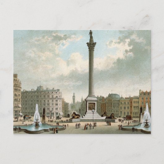 Nelson's Column, Trafalgar Square, Londen Briefkaart (Voorkant)