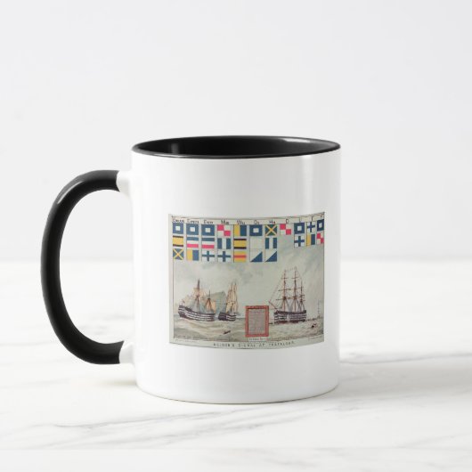 Nelson's signaal op Trafalgar Mok (Links)