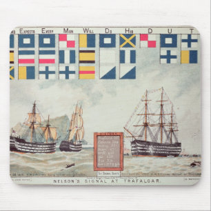 Nelson's signaal op Trafalgar Muismat