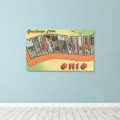 Nelsonville, Ohio - Grote Letter-scènes Canvas Afdruk (Insitu (Houten vloer))