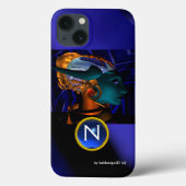 NEMES/HYPER ANDROID, Blue Science Fiction Monogram Case-Mate iPhone Case (Achterkant)