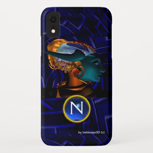 NEMES/HYPER ANDROID, Blue Science Fiction Monogram Case-Mate iPhone Case (Achterkant)