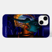 NEMES/HYPER ANDROID PORTRAIT Blue Case-Mate iPhone Case (Achterkant (horizontaal))