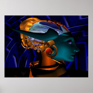 NEMES / HYPER ANDROID PORTRAIT, Sciencefiction Poster