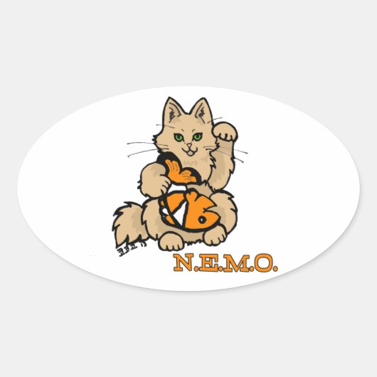 NEMO Car Stickler Ovale Sticker (Voorkant)