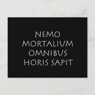 Nemo mortalium omnibus horis sapit briefkaart