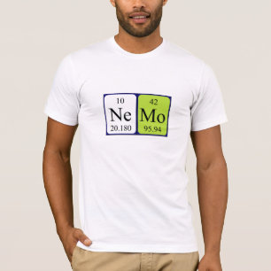 Nemo periodieke lijstnaam shirt