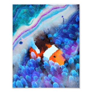 Nemo vinden - Abstracte onderwaterkunst Foto Afdruk