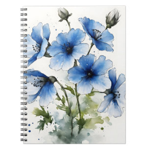 Nemophila - Waterverf bloemen Notitieboek