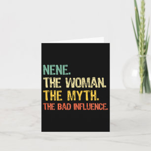 Nene de vrouw de mythe de D invloed grappig retro Kaart
