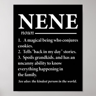 Nene Definitie Grappige Oma Poster