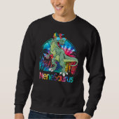 Nenesaurus Rex Dinosaurus Tie Dye Saurus Moeder Fa Trui (Voorkant)