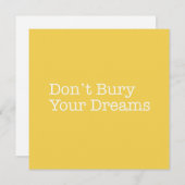 N'enlevez pas votre carte de note Dreams (Devant / Derrière)