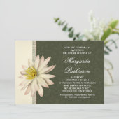 nénuphar blanc belle nuptiale invitations à la dou (Debout devant)