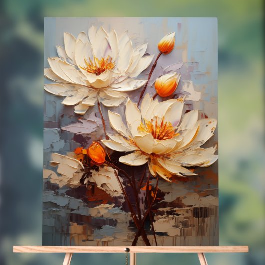 Nénuphar - Florale en impasto (Neutre)