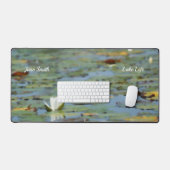 Nénuphar Lake Flower Watercolor Bureau Mat (Clavier et souris)