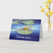 Nénuphar Penser à vous... Carte de vœux (Fleur jaune)