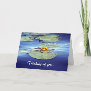 Nénuphar Penser à vous... Carte de vœux
