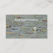 Nénuphar Pond Lake Flower I Carte de visite (Devant)