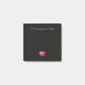 Nénuphar violet Lotus Black Post-it Notes (Devant)