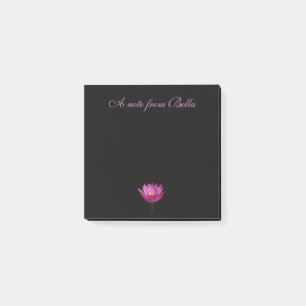 Nénuphar violet Lotus Black Post-it Notes