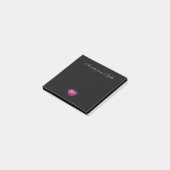 Nénuphar violet Lotus Black Post-it Notes (Incliné)