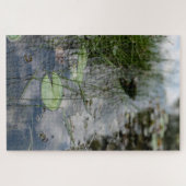 Nénuphars et reflets – Puzzle de l'étang tranquill (Horizontal)
