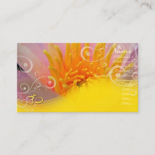 nénuphars Roses + tourbillons de nacre, om Carte d (Devant)