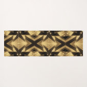 Neo Art Deco Black Gold Geometric Gatsby Yogamat (Achterkant (horizontaal))