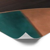 Neo Art Deco Geometric Teal Copper Gold Sunburst Poster (Hoek)