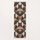 Neo Art Deco Geometric Teal Copper Gold Sunburst Yogamat (Achterkant)