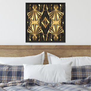 Néo Art Déco Noir Or Géométrique Gatsby