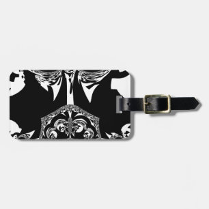 Neo-Barokke Noir Abstract Minimalistische Ontwerpe Bagagelabel