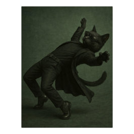 Neo Cat Matrix Parody Poster | Black Cat Bullet Perfect Poster