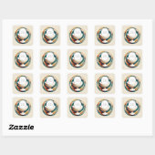 Neo-conceptualistische communie gastheer en kelk vierkante sticker (Vel)