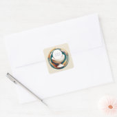 Neo-conceptualistische communie gastheer en kelk vierkante sticker (Envelop)
