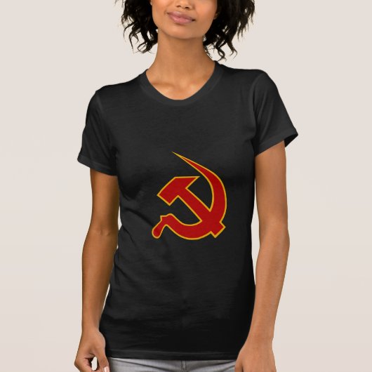 Neo Dark Red & Yellow Hammer & Sickle T-shirt (Voorkant)