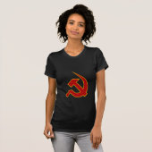 Neo Dark Red & Yellow Hammer & Sickle T-shirt (Voorkant volledig)
