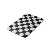 Neo Deco Black and Faux White Marble Checkerboard Badmat (Gekanteld)