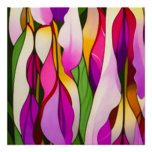 NEO FLORAL KLEURRIJK ABSTRACT PERFECT POSTER